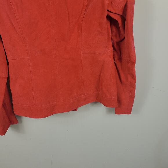 Isaac Mizrahi Live Leather Biker Jacket Size 2 - Picture 7 of 12